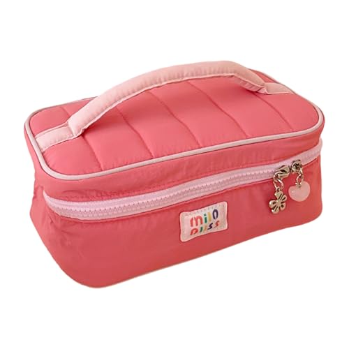 VTIDOBE Multifunktionaler Reise-Kosmetik-Organizer mit mehreren Fächern, großes Fassungsvermögen, praktische Make-up-Tasche für lange Reisen, Pk, Modern von VTIDOBE