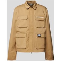 VTMNTS Hemdjacke mit Label-Detail in Beige, Größe M von VTMNTS