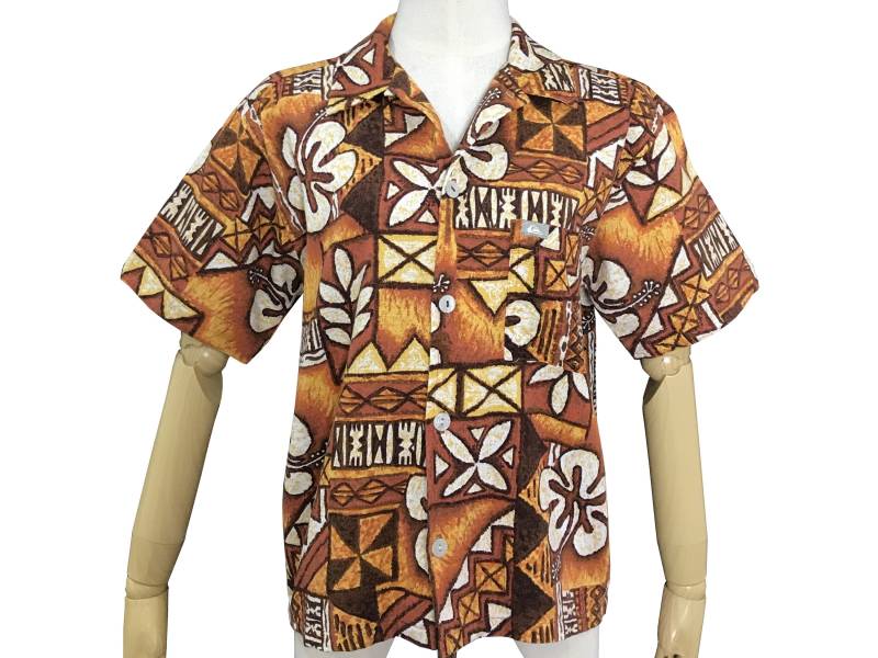 Vintage 60Er Jahre Floral Print Rindetuch Hawaiian Shirt Kurzarm Aus Mexiko von VTRVINTAGE