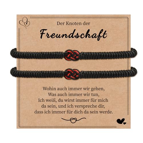 VU100 2Stück Freundschaftsarmbänder Bester Freund Armband Geschenk für Freund Schwestern Glücksarmband Geburtstag Geschenk für Schwestern Bester Freunde Männer Damen von VU100