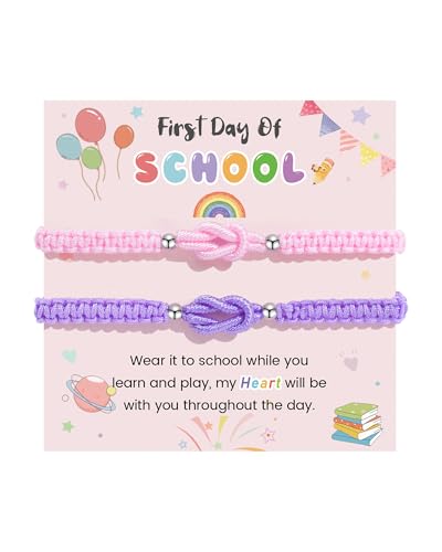 VU100 2 Stück Geschenke für Mutter Tochter Mama Armband Schulkind 2025 Mädchen Muttertags Weihnachts Geburtstags einschulungsgeschenke schulanfang Geschenke für Tochter Mädchen Mutter Mama von VU100