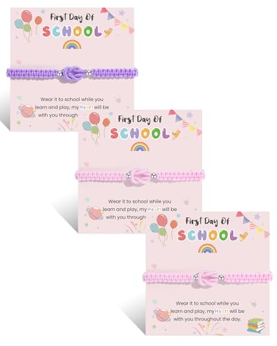 VU100 3 Stück Geschenke für Mutter Tochter Mama Armband Schulkind 2025 Mädchen Muttertags Weihnachts Geburtstags einschulungsgeschenke schulanfang Geschenke für Tochter Mädchen Mutter Mama von VU100