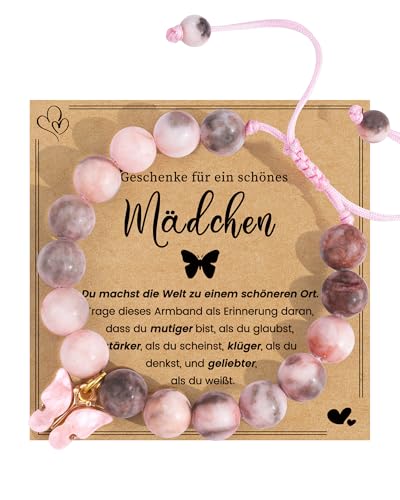 VU100 Armband für Mädchen Geschenke 12 9 10 8 11 18 14 13 15 Jahre Geburtstag für Mädchen Tochter Schwester Enkelin Kinder Armband Geschenk zum Schulanfang Kommunion Weihnachtsgeschenke von VU100
