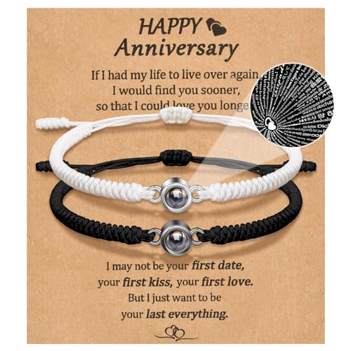 VU100 Geschenke für Paare Geschenke für Ihn und Sie Ich liebe dich 100 Sprachen Projektion Armbänder Weihnachten Geburtstag Valentinstag Jahrestag Geschenke für Freund Freundin Ehefrau Ehemann von VU100