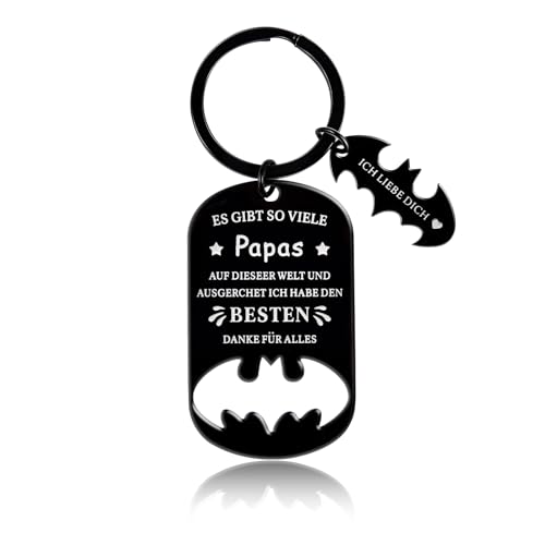 VU100 Vatertag Geschenk Papa Schlüsselanhänger Geschenk für Papa Vatertag originelles Geschenk Edelstahl Lasergravur Text Weihnachten Geburtstag Geschenk für Papa BRT193 von VU100