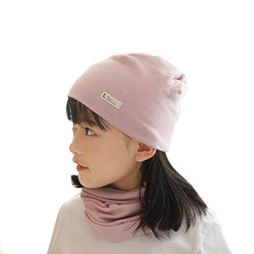 VUCDXOP Baby Beanie Mütze Loop Schal Set Jungen Mädchen Beanie Hüte + Schlauchschal 2er Set, Herbst Winter Weich Baumwolle Beanie Mütze Hut Halstuch Nackenwärmer Rundschal Halstuch Set von VUCDXOP