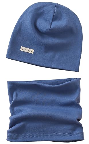 VUCDXOP Baby Kinder Baumwolle Mütze Schal Set Winter Jungen Mädchen Beanie Hüte + Schlauchschal 2er Set Herbst Winter Weich Baumwolle Beanie Mütze Hut Halstuch Rundschal Nackenwärmer Set von VUCDXOP