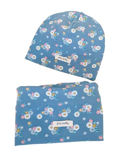 VUCDXOP Baby Kinder Baumwolle Mütze Schal Set Winter Jungen Mädchen Beanie Hüte + Schlauchschal 2er Set Herbst Winter Weich Baumwolle Beanie Mütze Hut Halstuch Rundschal Nackenwärmer Set von VUCDXOP