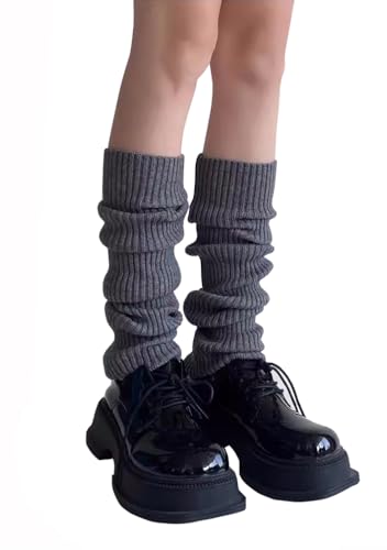 VUCDXOP Damen Langer Beinwärmer Frauen Mädchen Winter Crochet Stricken Stulpen Beinstulpen Beinwärmer Kniestrümpfe Legwarmers Strümpfe Overknees, in Einheitsgröße,55CM von VUCDXOP