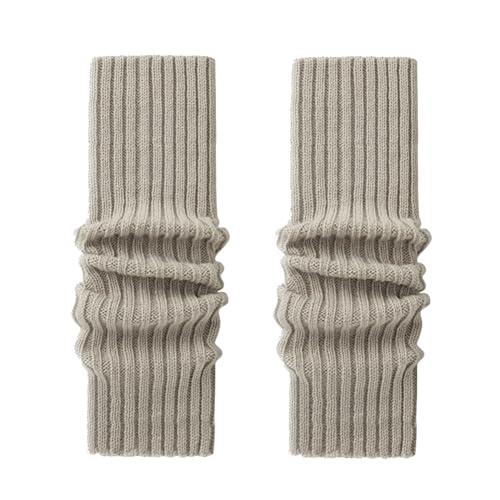VUCDXOP Damen Langer Beinwärmer Frauen Mädchen Winter Crochet Stricken Stulpen Beinstulpen Beinwärmer Kniestrümpfe Legwarmers Strümpfe Overknees, in Einheitsgröße,55CM von VUCDXOP