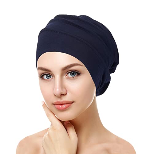 VUCDXOP Damen Turban Elastisch Bandana Kopftuch Sommer Hut Chemo Kopfbedeckungen Headwear Muslim Kopftuch Turban Mütze Beanie Kopf Schal Hut von VUCDXOP