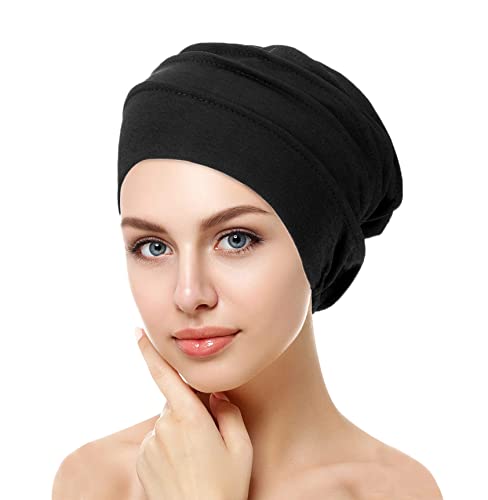 VUCDXOP Damen Turban Elastisch Bandana Kopftuch Sommer Hut Chemo Kopfbedeckungen Headwear Muslim Kopftuch Turban Mütze Beanie Kopf Schal Hut von VUCDXOP