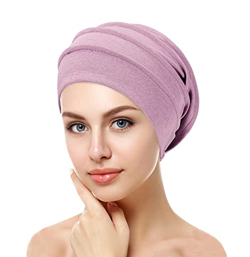 VUCDXOP Damen Turban Elastisch Bandana Kopftuch Sommer Hut Chemo Kopfbedeckungen Headwear Muslim Kopftuch Turban Mütze Beanie Kopf Schal Hut von VUCDXOP