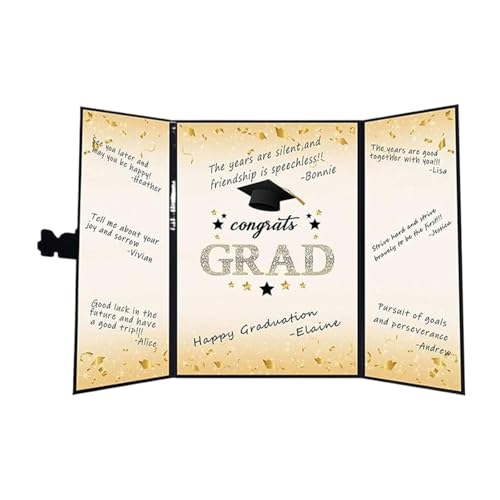 VUIUYOIES Aussagekräftiges Namensbuch zum Schulabschluss für Freunde und Familie, Papppostkarte oder Familienuniversität, Schwarz von VUIUYOIES