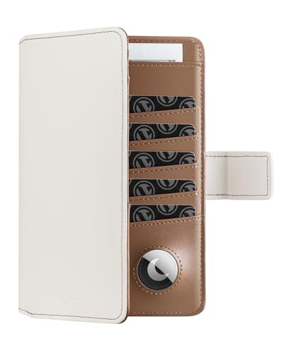 VULKIT Reisepasshülle RFID Blocker mit Airtag-Halter Ausweismappe Passport Hülle Leder Reisegeldbeutel für Herren oder Damen Reisepass Hülle Passport Cover Travel Essentials, Beigebraun von VULKIT
