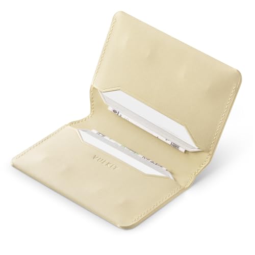 VULKIT Schlankes Minimalistisches Kartenetui RFID-blockierendes Leder Kreditkartenetui Vordertaschen-Geldbörse mit Magnetverschluss von VULKIT