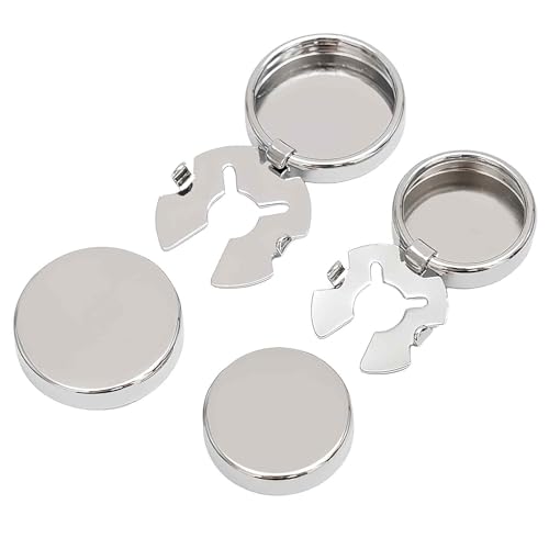 VURYAPI 2 Stück Silber runde Manschette Knopf Abdeckung Manschettenknöpfe für Herren Hochzeit formelles Hemd von VURYAPI
