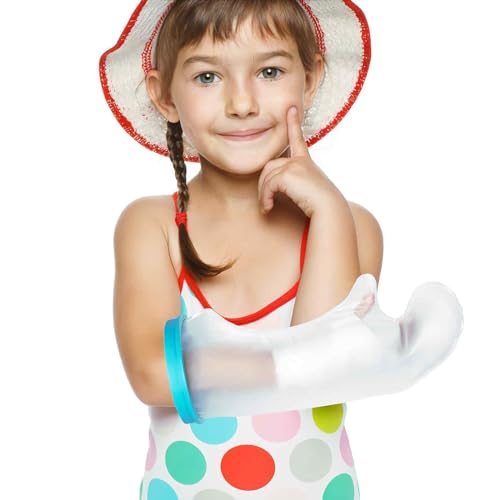 VURYAPI Gipsschutz Wasserdicht Kurzer Arm Kind, Wasserschutz Gipsarm für Kinder Medizinische Verbrauchsmaterialien für den Gipsschutz, Wiederverwendbar Gips Schutz vor Wasser ArmZum Wunden Duschschutz von VURYAPI