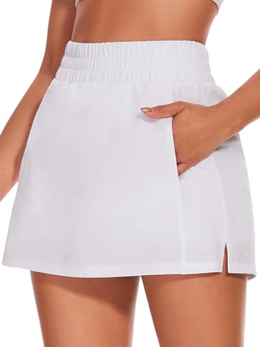 VUTRU Damen Activewear-Röcke Mädchen Tennisrock mit Hoher Taille Skorts mit Hose Darunter Tennisrock mit Hose Kurze Perfekt für Sport, Golf von VUTRU