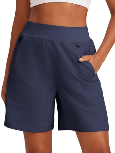 VUTRU Damen Shorts Sporthose Kurz High Waist Laufhose Sommer UPF50+ Laufshorts für Wandern, Camping Sport Fitness Running von VUTRU