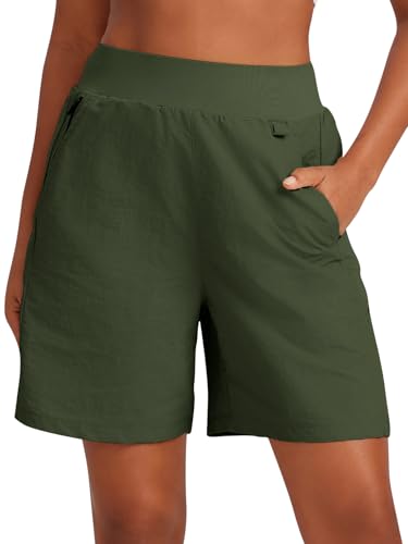 VUTRU Damen Shorts Sporthose Kurz High Waist Laufhose Sommer UPF50+ Laufshorts für Wandern, Camping Sport Fitness Running von VUTRU