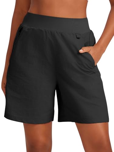 VUTRU Damen Shorts Sporthose Kurz High Waist Laufhose Sommer UPF50+ Laufshorts für Wandern, Camping Sport Fitness Running von VUTRU