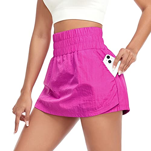 VUTRU Damen High Waist Tenniskleid Golf Mini Tennisröcke Sommer Sport Running Shorts Front Skirts Back Hosen pink xs von VUTRU