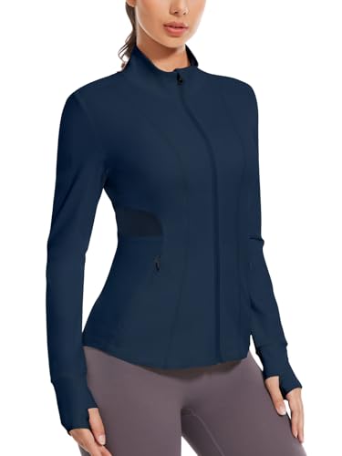 VUTRU Damen Laufjacke Sportjacke Langarm Running-Jacken für Damen Atmungsaktive Trainingsjacke mit Daumenloch von VUTRU