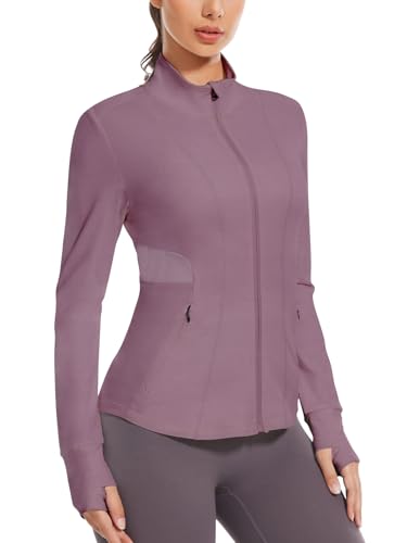 VUTRU Damen Laufjacke Sportjacke Langarm Running-Jacken für Damen Atmungsaktive Trainingsjacke mit Daumenloch von VUTRU