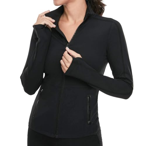 VUTRU Damen Fleece Jack Laufjacke, warm für das tägliche Training, Fitness, Laufen, Yoga von VUTRU