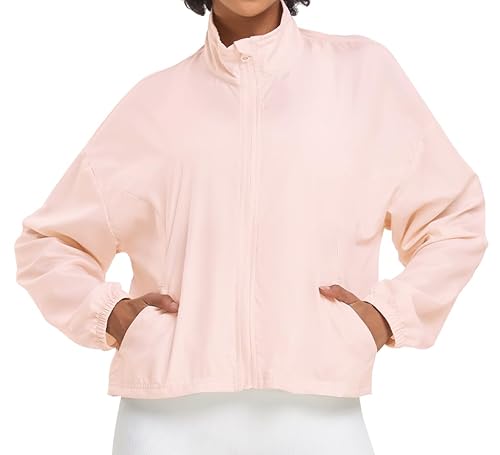 VUTRU Damen Leichte Laufjacke - Stilvolle Sportjacke, Atmungsaktive Trainingsjacke Rosa M von VUTRU