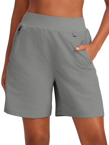 VUTRU Damen Shorts Sporthose Kurz High Waist Laufhose Sommer UPF50+ Laufshorts für Wandern, Camping Sport Fitness Running von VUTRU