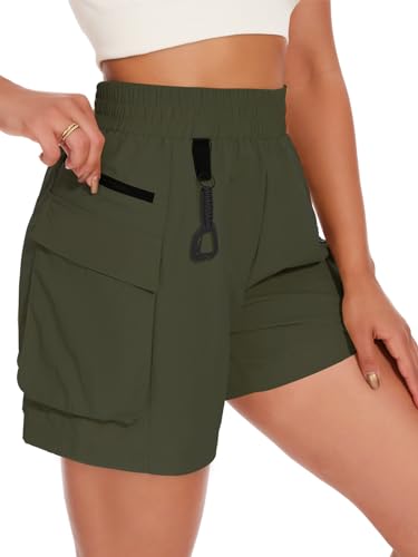 VUTRU Shorts Damen Sporthose Kurz Hose Sommer High Waist Sport Shorts Wanderhose Freizeithose Kurz Leichte für Trekking Reisen Golf Camping von VUTRU