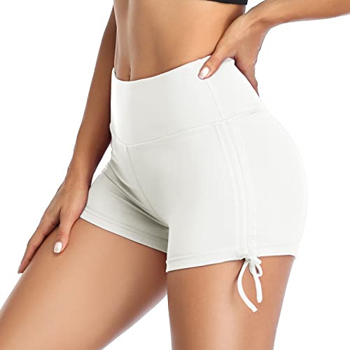 VUTRU Women's Swimming Shorts, Short high Waist Swimming Trunks, Quick Drying Swimming Trunks, Yoga Leggings Weiß XL von VUTRU