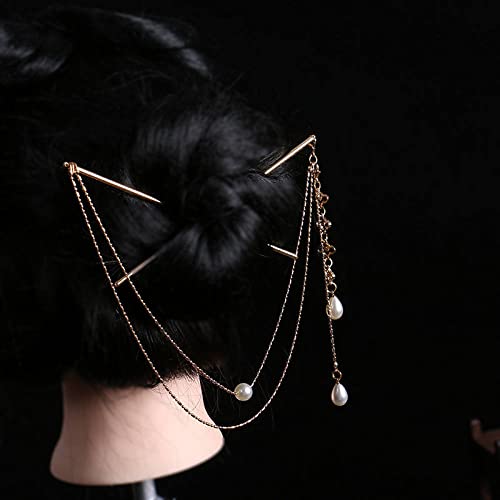 Haarstäbchen,Chinesische Haarstäbchen, Haar-Essstäbchen for Damen, elegante Haarnadeln, traditionelle klassische Doppel-Essstäbchen, Haar-Accessoires für von VUcica