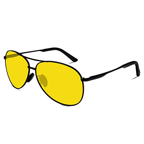 VVA Sonnenbrille Herren Damen Polarisiert Sonnenbrille Herren Metallrahmen Fahrerbrille Unisex UV400 Schutz durch V101(Nachtsicht)… von VVA