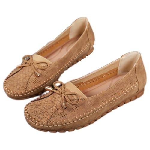 Curvahouse Orthopädische Schuhe, elegante Slip-On-Sandalen mit Schleifenknoten, runde Zehenpartie, leicht, rutschfest, atmungsaktiv, camel, 37.5 EU Curvahouse Orthopädische Schuhe, elegante Slip-On-Sandalen mit Schleifenknoten, runde Zehenpartie, leicht, rutschfest, atmungsaktiv, camel, 37.5 EU von VVAULT