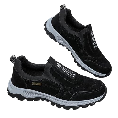 Orthopädische Wanderschuhe, Slip-On-Sneaker, Herren, wasserdicht, atmungsaktiv, orthopädisch, Walking, Wandern, Schwarz , 46 EU von VVAULT