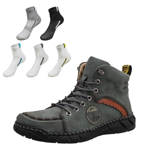 VVAULT Vilobel Herren-Arbeitsstiefel, Schlupfstiefel, Vilobel Herren-Arbeitsstiefel, Knöchelschutz, leicht, stoßdämpfend, rutschfest, grün, 42 2/3 EU von VVAULT