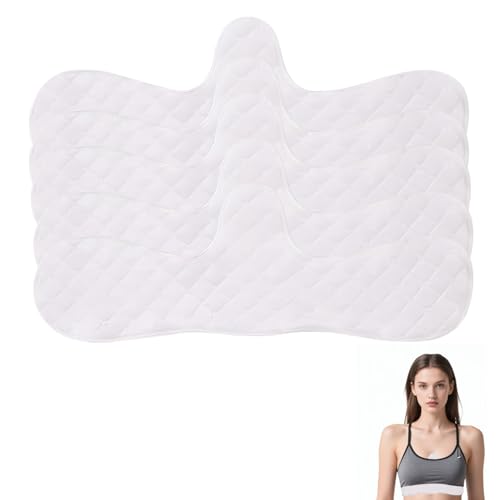 VVQWCY 5 Stück Wiederverwendbare Baumwolle BH Einlagen Unter Brust Schweißabsorbierende Pads BH Schweißeinlagen Frau 3 Lagige Unterbrust Schwitzschutz Einlage von VVQWCY