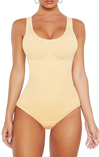 VVX Body für Damen, Bauchkontrolle, Shapewear, nahtloses Oberteil, Kompression, Po-Lifting, Bodysuits, Hautfarben, XS-S von VVX