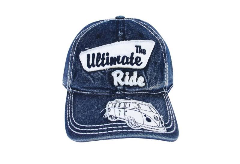 VW Collection by BRISA Baseball Cap Volkswagen Kappe mit VW Bulli T1 Motiv blaue Kopfbedeckung "The Ultimate Ride" von VW Collection by BRISA