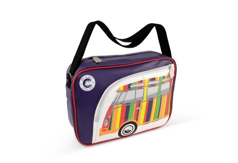 VW Collection by BRISA Schultertasche Volkswagen Umhängetasche, im VW T1 Bulli Design, Freizeittasche mit coolen Reißverschlüssen von VW Collection by BRISA