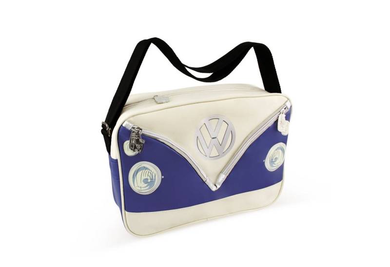 VW Collection by BRISA Schultertasche Volkswagen Umhängetasche, im VW T1 Bulli Design, Freizeittasche mit coolen Reißverschlüssen von VW Collection by BRISA