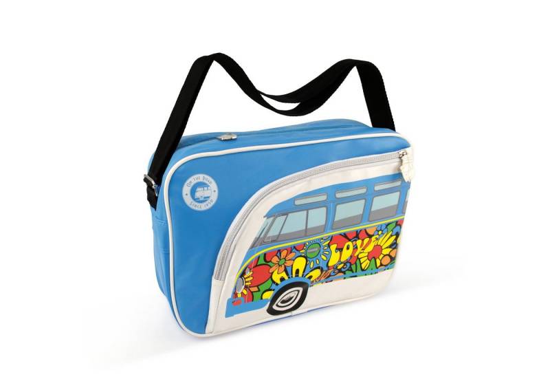 VW Collection by BRISA Schultertasche Volkswagen Umhängetasche, im VW T1 Bulli Design, Freizeittasche mit coolen Reißverschlüssen von VW Collection by BRISA