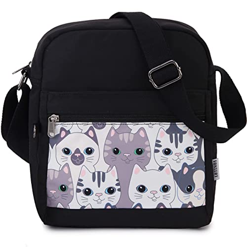 Messenger Bag für Mädchen, VONXURY Leichte Leinwand Kleine Crossbody Bag Geldbörse für Teens Mädchen Frauen von VX VONXURY