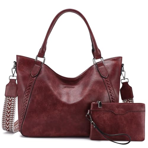 VX VONXURY Handtasche Damen, Pu Leder Hobo Tasche Elegant Umhängetasche Mittelgroß Schultertasche Geldbörse Shopper für Frauen von VX VONXURY