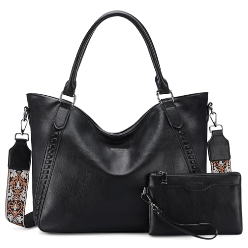 VX VONXURY Handtasche Damen, Pu Leder Hobo Tasche Elegant Umhängetasche Mittelgroß Schultertasche Geldbörse Shopper für Frauen von VX VONXURY