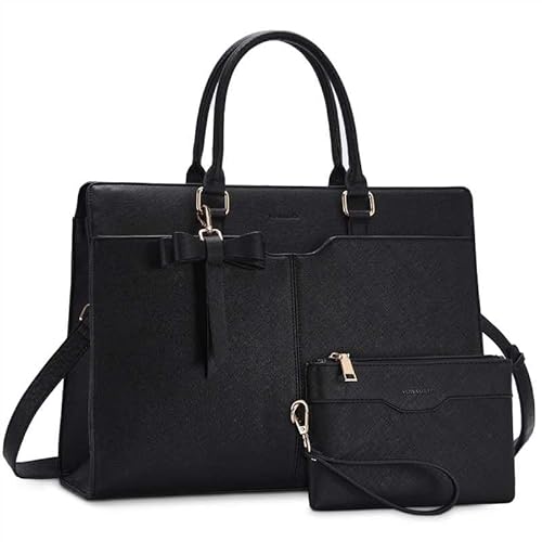 VX VONXURY Handtasche Damen Groß 15,6 Zoll Laptoptasche PU Leder Lehrertasche Arbeitstasche Schultertaschen Shopper für Business Uni Reisen von VX VONXURY