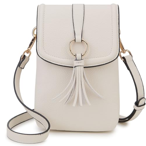 VX VONXURY Handy Umhängetasche Damen Klein, PuＬeder Handytasche mit Reißverschluss, Crossbody Bag Geldbörse zum Umhängen von VX VONXURY